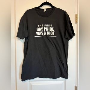 The First Gay Pride Was a Riot Black Large Unisex T-shirt